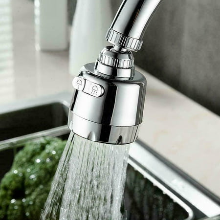US 360° Swivel Tap Aerator Sink Mixer Extender Faucet Nozzle Dual Spray Kitchen 